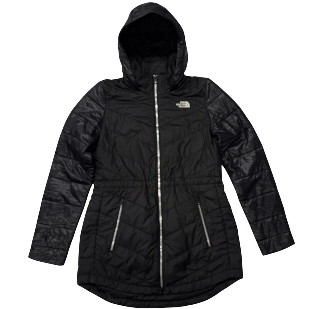 The North Face Tamburello‎ Parka Womens Small Black Quilted Hooded Jacket